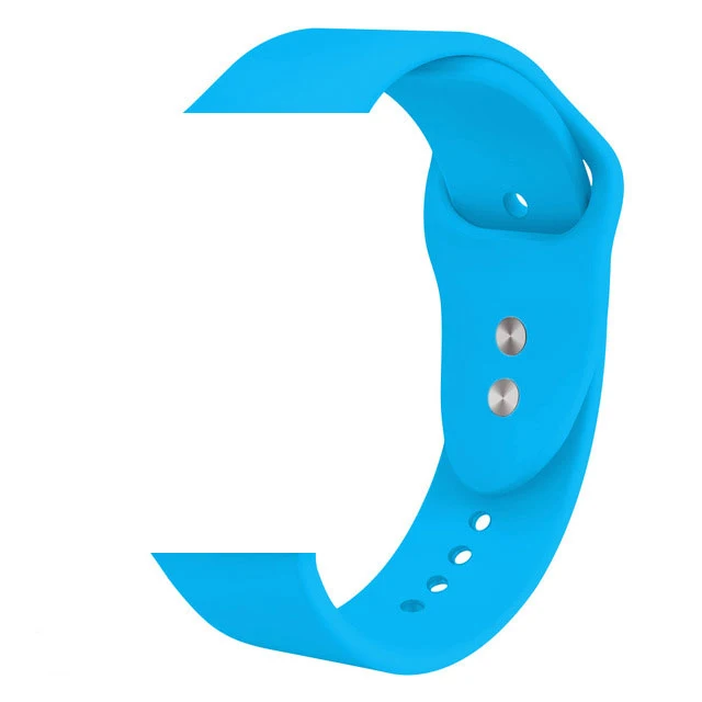 Blue Smochm Цвет спортивный силиконовый ремешок для смарт-часов Apple Watch наручных часов iWatch, ремешок 44 мм/42 мм/40 мм/38 мм, версия 4/3/2/1 IWO 5, 6, 8 лет - Цвет: Blue