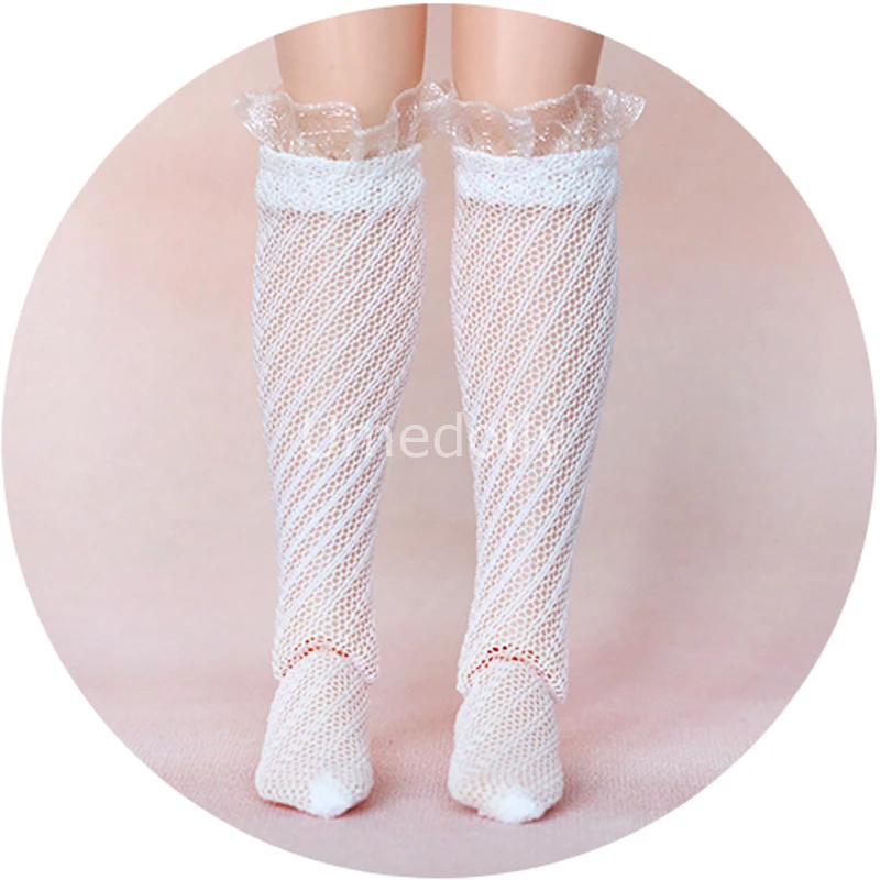1 пара милых белых кружевных носков для Barbi Blythes Licca Pullip кукольных чулок аксессуары