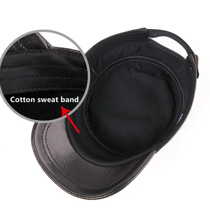 SILOQIN, натуральная кожа, шапка, регулируемый размер, мужская плоская кепка, овчина, кожа, армейские военные шапки для мужчин, папа, зимние бренды, кепка s