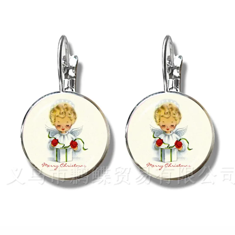 Серьги-гвоздики в стиле Харадзюку бижутерия со стеклянными кабошонами |