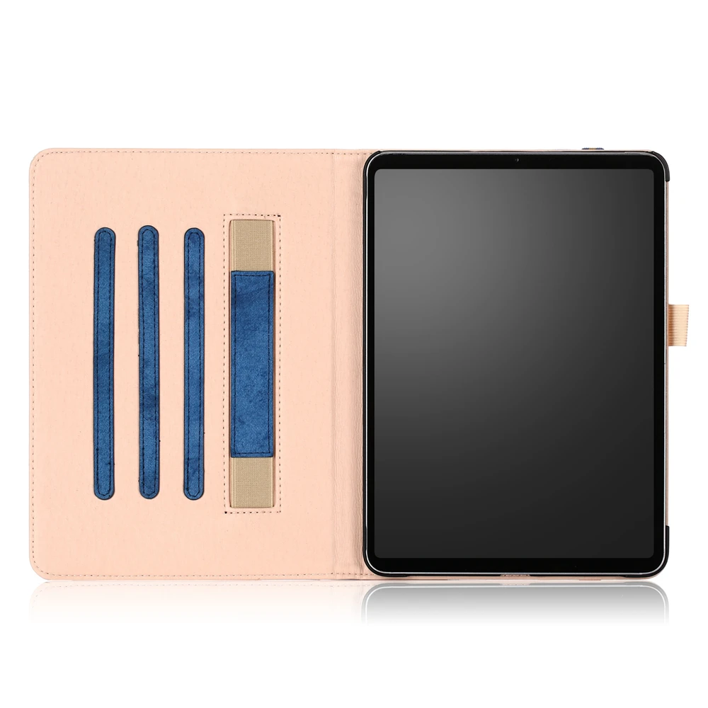 Чехол Kemile для iPad Pro 11 кожаный смарт чехол с подставкой и зарядкой карандашей