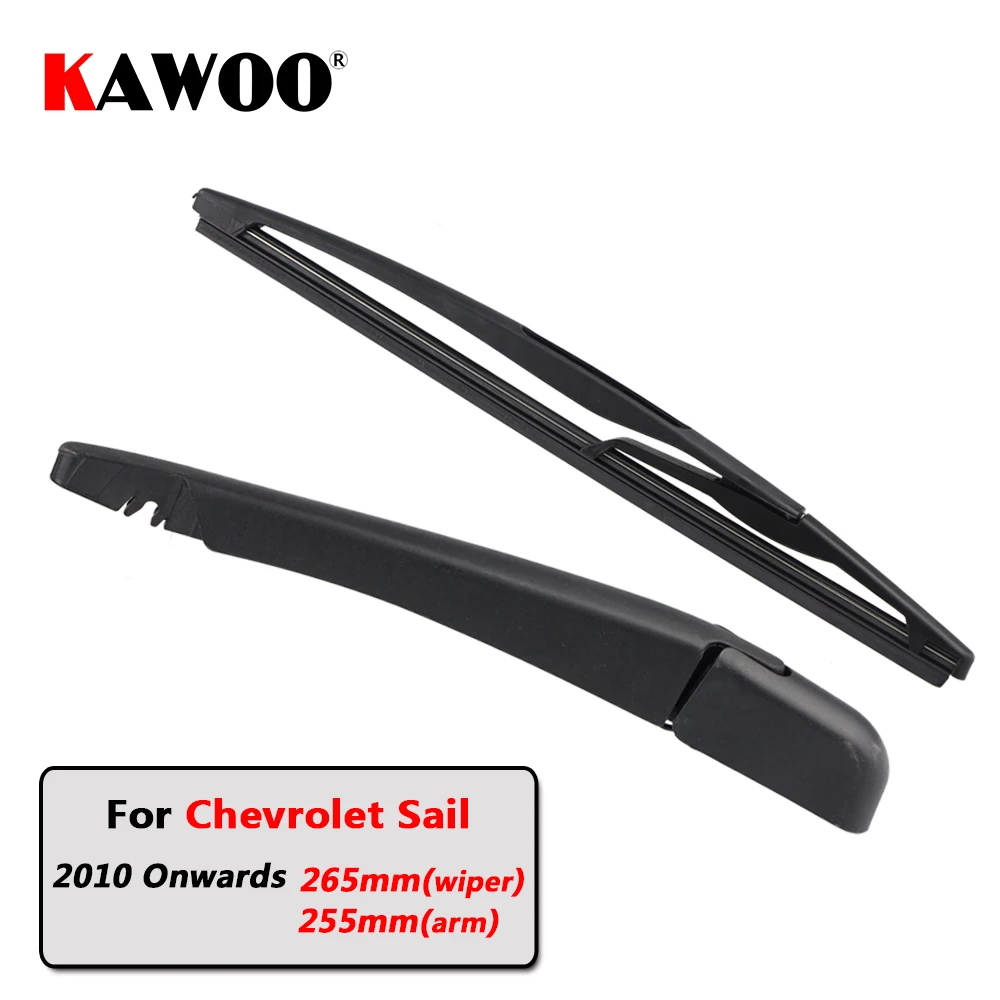 KAWOO Car Rear Wiper Blade Blades Back Window Wipers Arm For Chevrolet Sail Hatchback (2010 Onwards) 265mm Auto Windscreen Blade