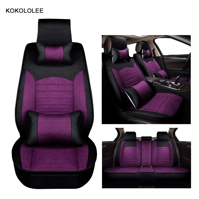 Автомобильные дорожные чехлы для сидений автомобилей для lada granta renault logan peugeot 206 geely emgrand ec7 ssangyong kyron автомобильные чехлы для сидений - Название цвета: purple VTI