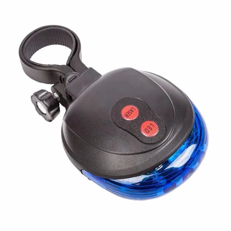 Велосипедные аксессуары 2 лазера + 5 светодиодных мигающих ламп задний светильник