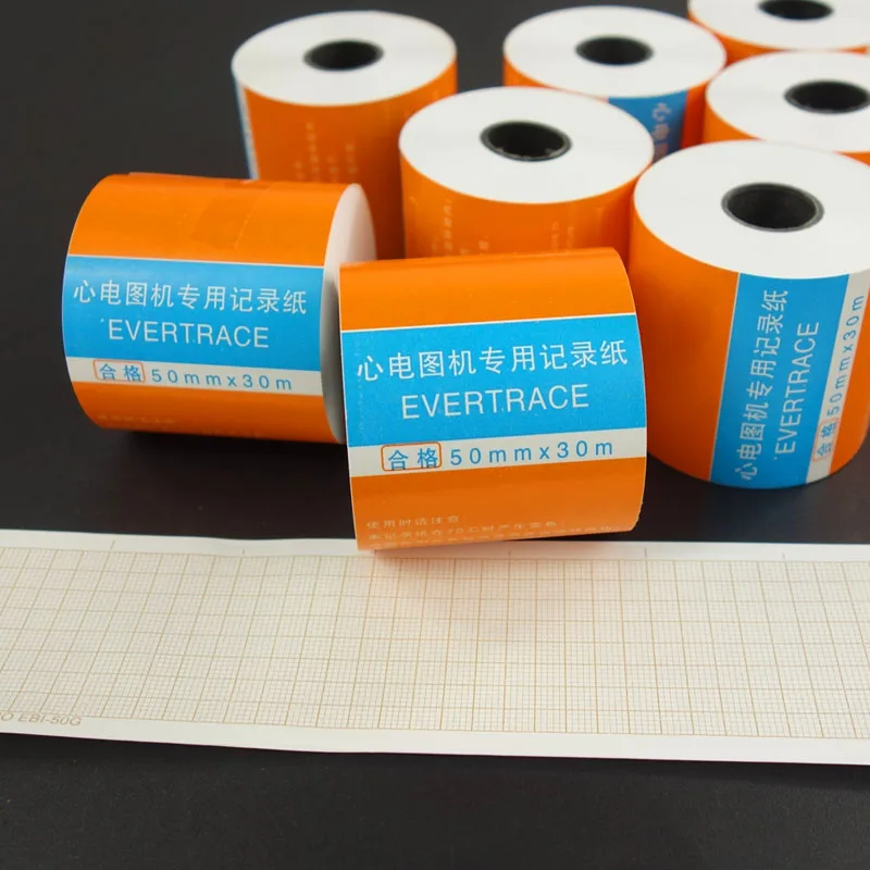 ЭКГ Тепловая бумага 50 мм x 30 м 4 рулона/лот|thermal paper|paper thermalthermal paper roll |