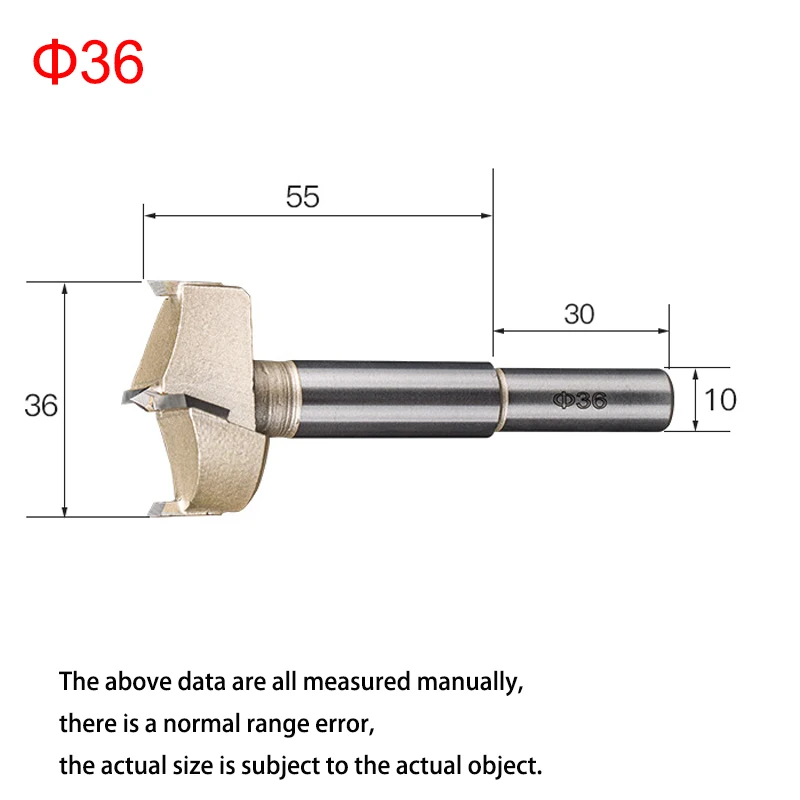 36mm Tideway 1 шт. 25 мм-42 мм Форстнер наконечники Деревообрабатывающие инструменты набор сверл по дереву Самоцентрирующиеся отверстия пилы резак - Цвет: 36mm