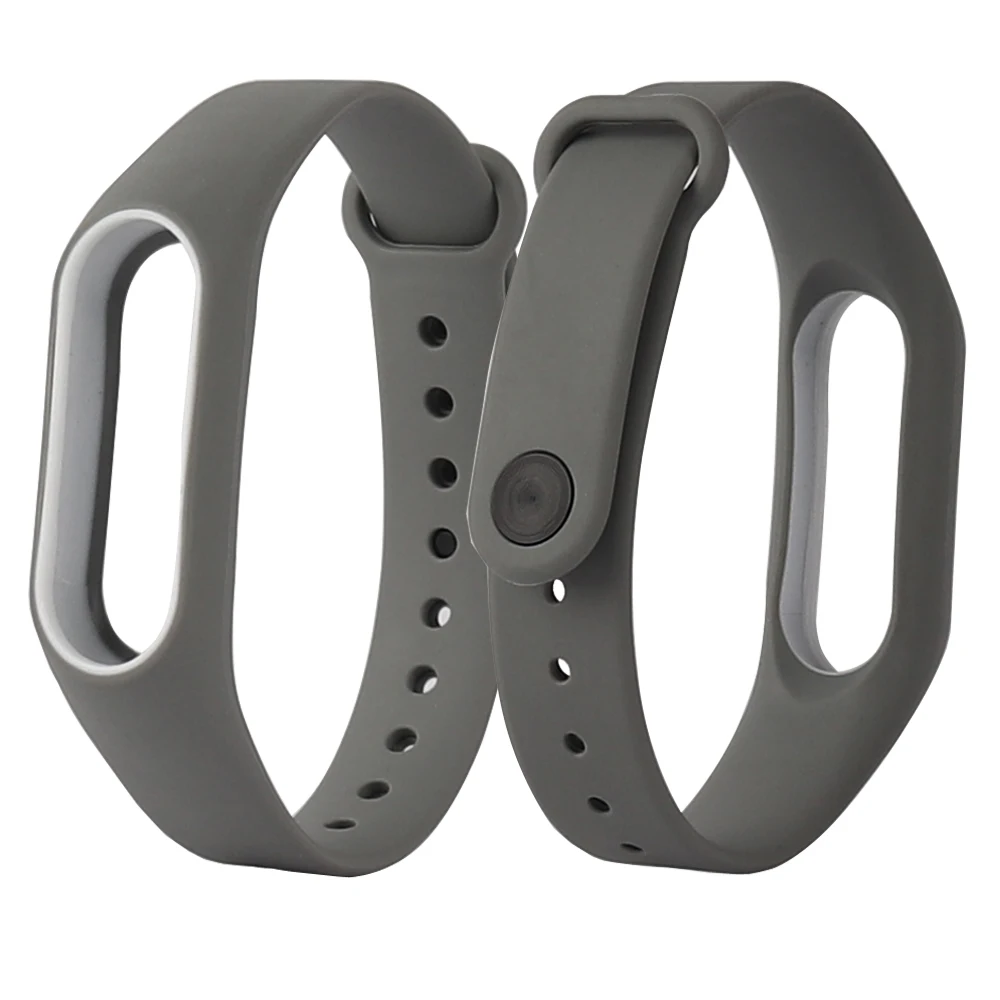 Двойной Цветной ремешок mi Band 2 сменный спортивный ремешок на запястье анти-потеря силиконовый браслет аксессуары для Xiao mi band 2 умный Браслет