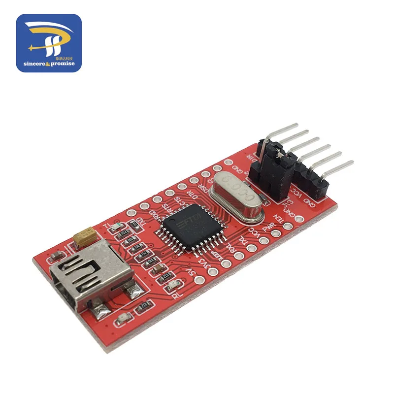 FT232BL FT232 USB 2,0 к ttl 5 в 3,3 В скачать кабель к последовательному адаптеру модуль отладчика для Arduino USB к 232 поддержка win10 - Цвет: Red