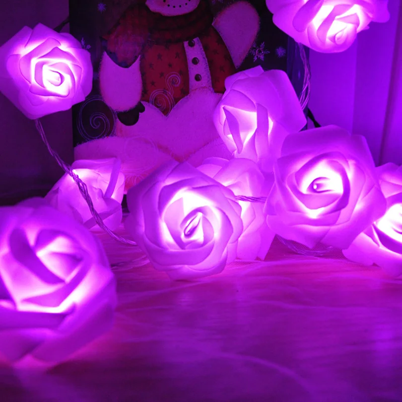 10 м 100LED цветок розы светодиодные гирлянды 110/220 в событие Рождество Свадьба День