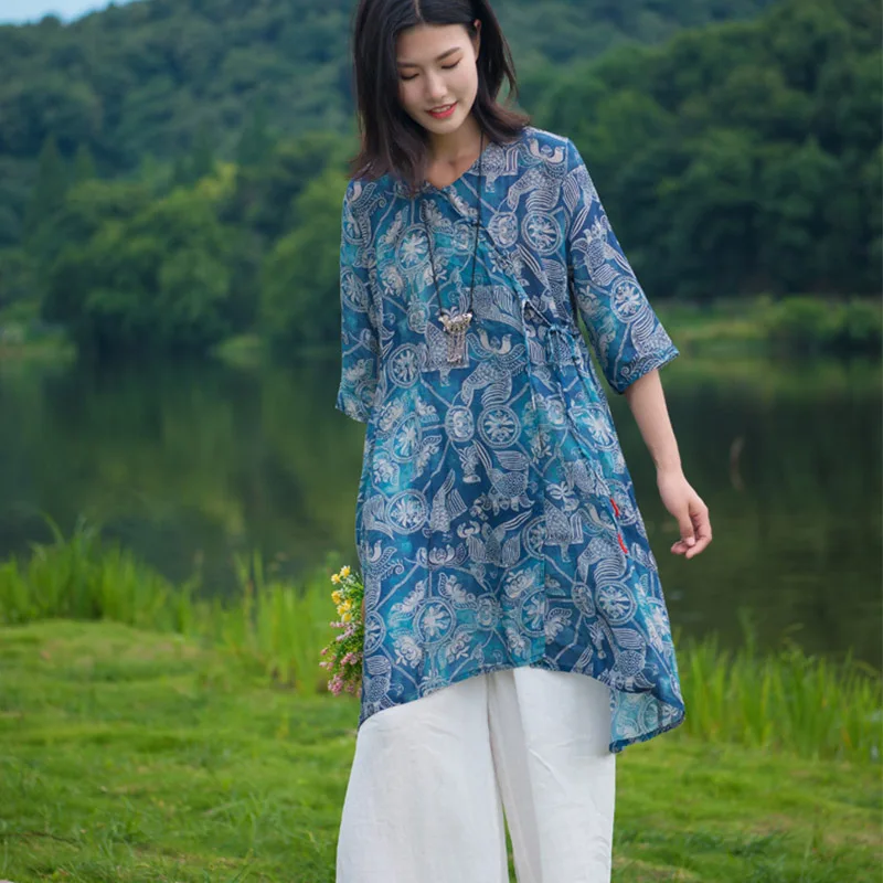 

Топ женский в китайском стиле, с V-образным вырезом, на пуговицах