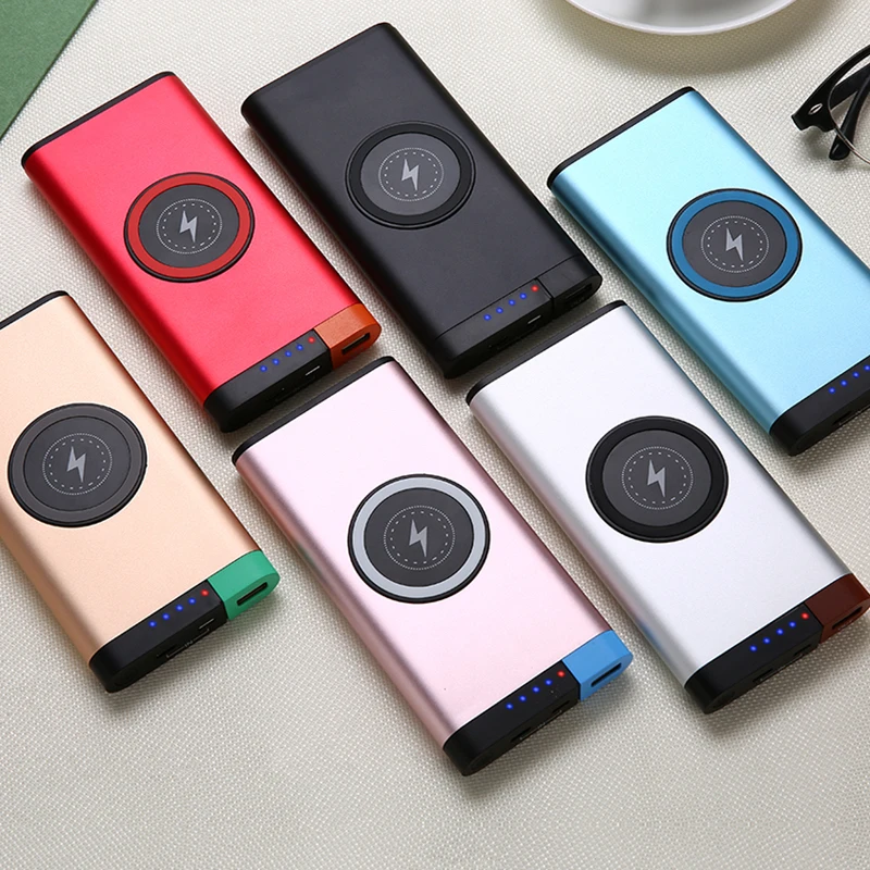 QI Беспроводная зарядка сокровище полимерный 10000 mAh большой емкости мобильный