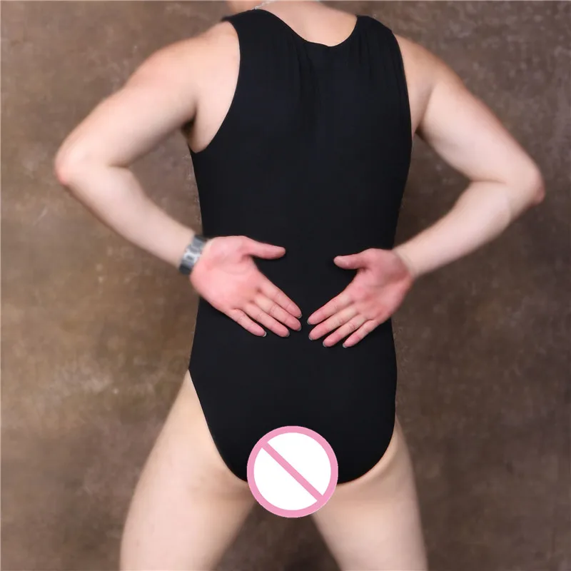

(MS004) Lycra cotton white man catsuit elastic sexy unisex tights bodysuit