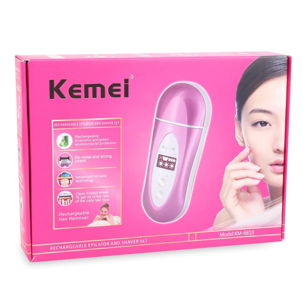 Kemei KM-6810 перезаряжаемая бритвенная машина для удаления волос инфракрасный