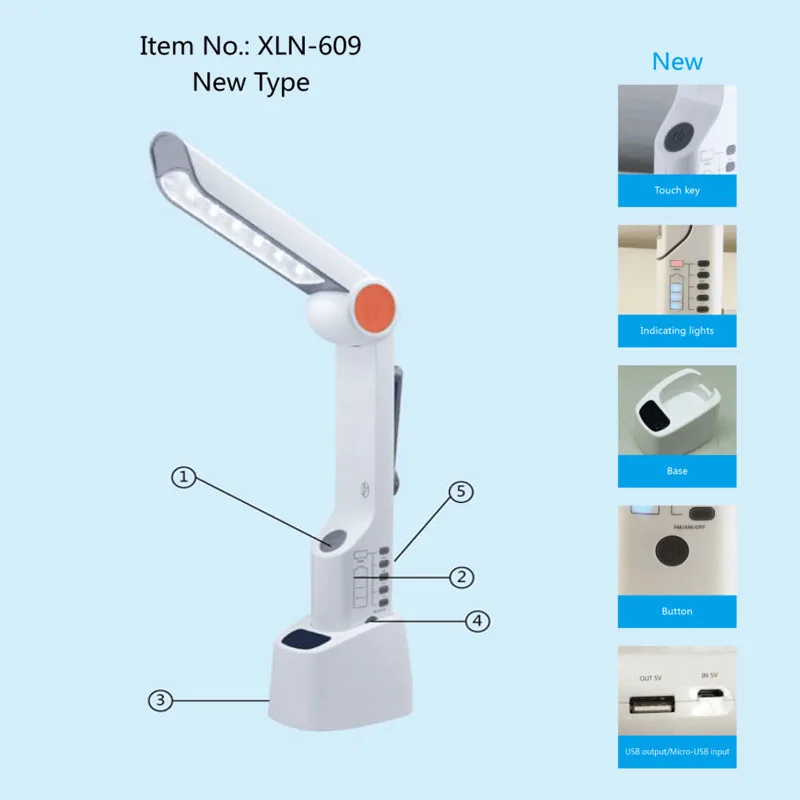 Солнечная лампа Dynamo настольный светодиодный светильник многофункциональное