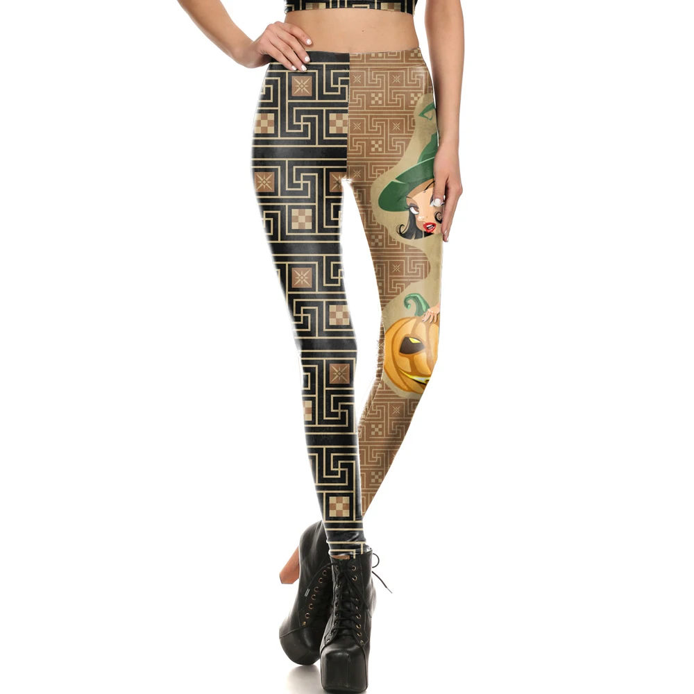 Хэллоуин косплей женские Джокер печати леггинсы сексуальные тонкие Рождество