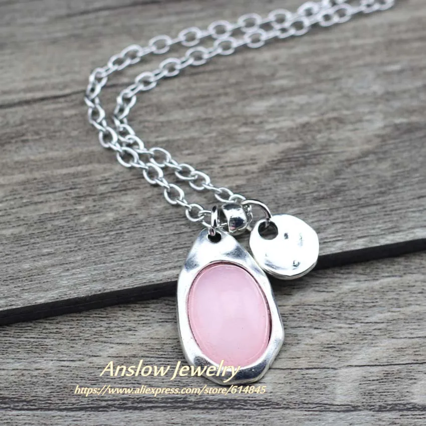 Pink Anslow, Трендовое, милое, корейское ювелирное изделие, для детей, ожерелье, подвеска для девушек, влюбленных, бижутерия, капля воды, подвески, Чокеры LOW0074AN - Окраска металла: Pink