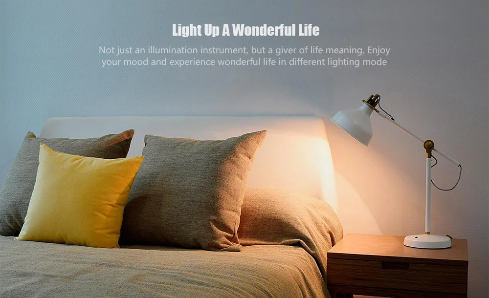 Bundled Sale Xiaomi Mijia Intelligent white light LED E27 bulb APP WiFi remote control 3000k-5700k 6.5w 450lm 220-240v 50/60 D5# |