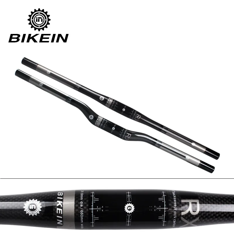 2018 BIKEIN full carbon fiber 31.8mm Matte mountain bike Flat/Rise handlebar 600mm - 720mm mtb bicycle parts only 135g | Спорт и