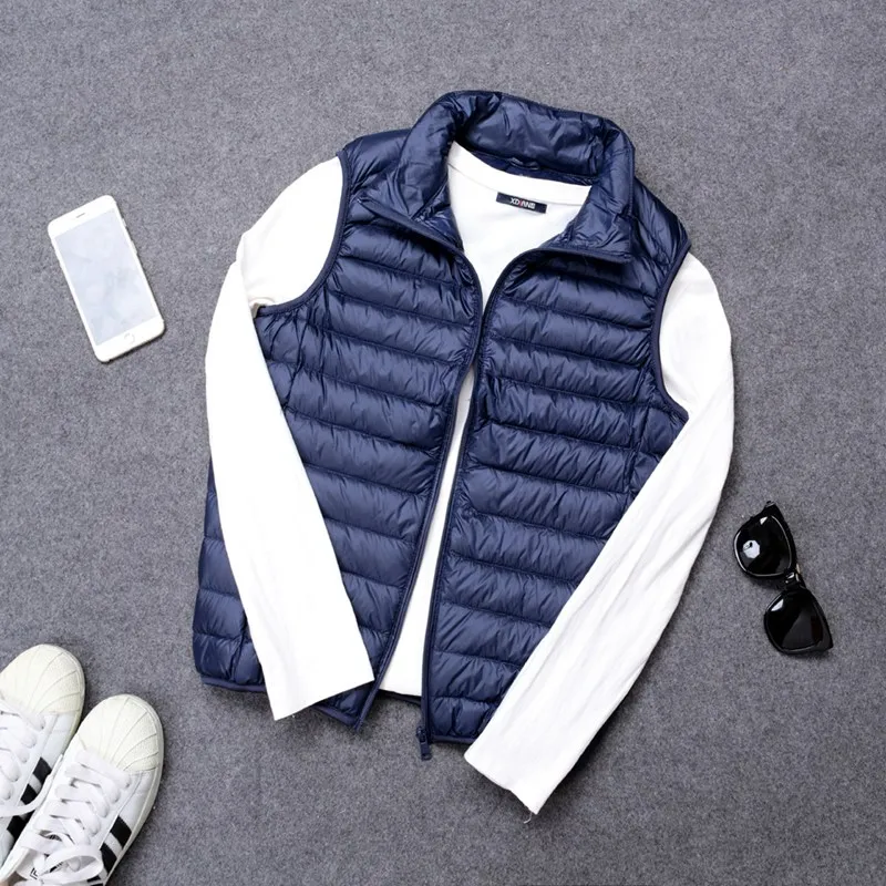 Male Down Vest Coat Men Jacket Sleeveless Man Soft and Light Weight 2019 New Clothes Size S-XXXL | Мужская одежда