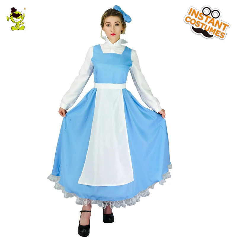 

Women Princess Costume Adult Fancy Dress Party Cosplay Outfits Halloween Role Play Women Pretty Maid Costume