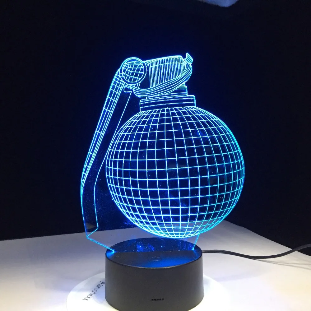 Boogie бомба дизайн 3D Светодиодный настольную лампу битва подарок для друга геймера