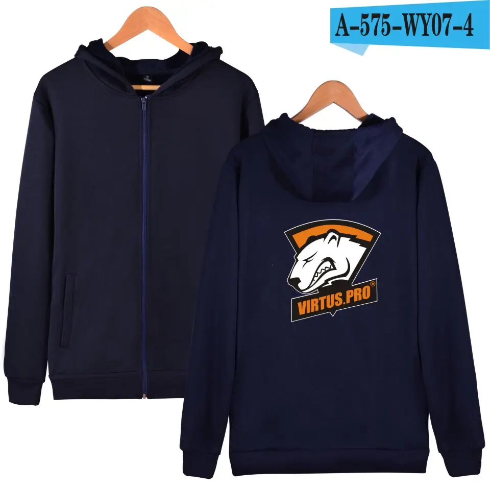 Wangcangli games team DOTA 2 Virtus. Pro zipper женская мужская повседневная толстовка с капюшоном куртка одежда Джерси virtus pro - Цвет: Синий