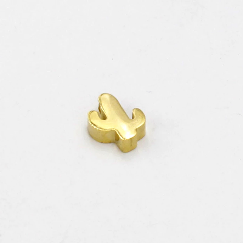 gold color Золотые подвески из нержавеющей стали Гладкий кактус Роза золотистый растительный подвески для женщин DIY ожерелье браслет ювелирные изделия аксессуары - Цвет: gold color