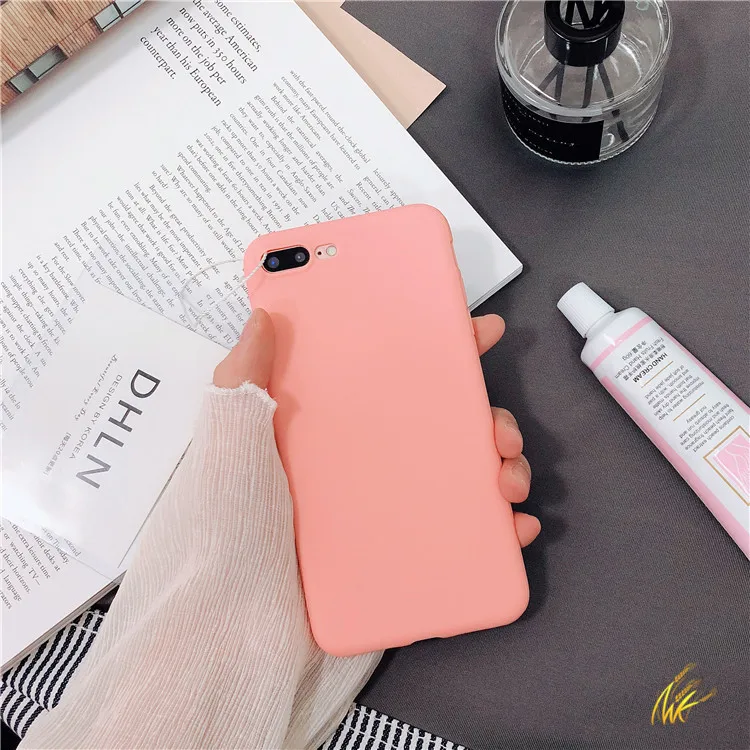 Матовая плотная пара чехол для iphone7plus Мягкие силиконовые ТПУ Телефон задняя