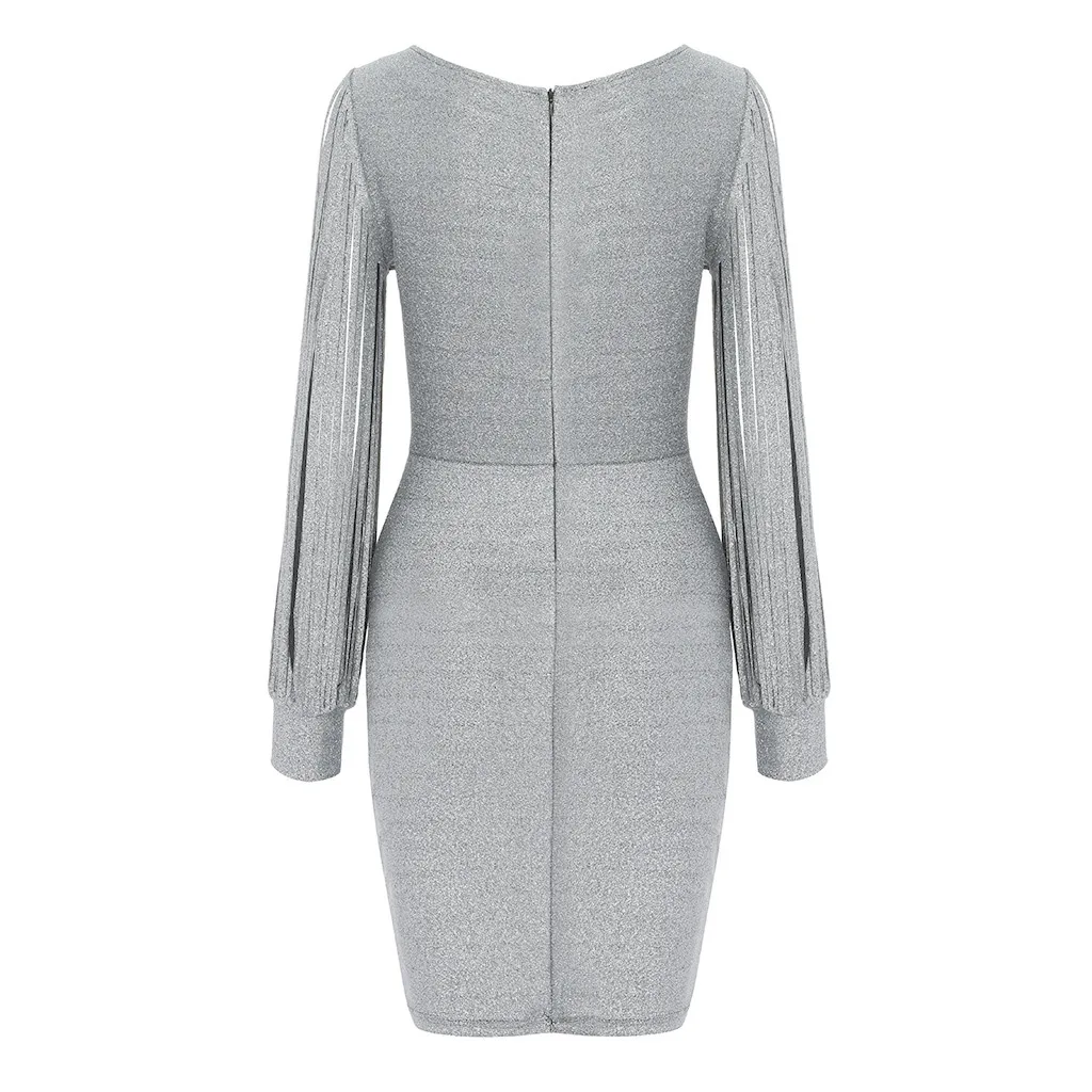 Женская одежда сексуальное платье для женщин ночного клуба блестящее