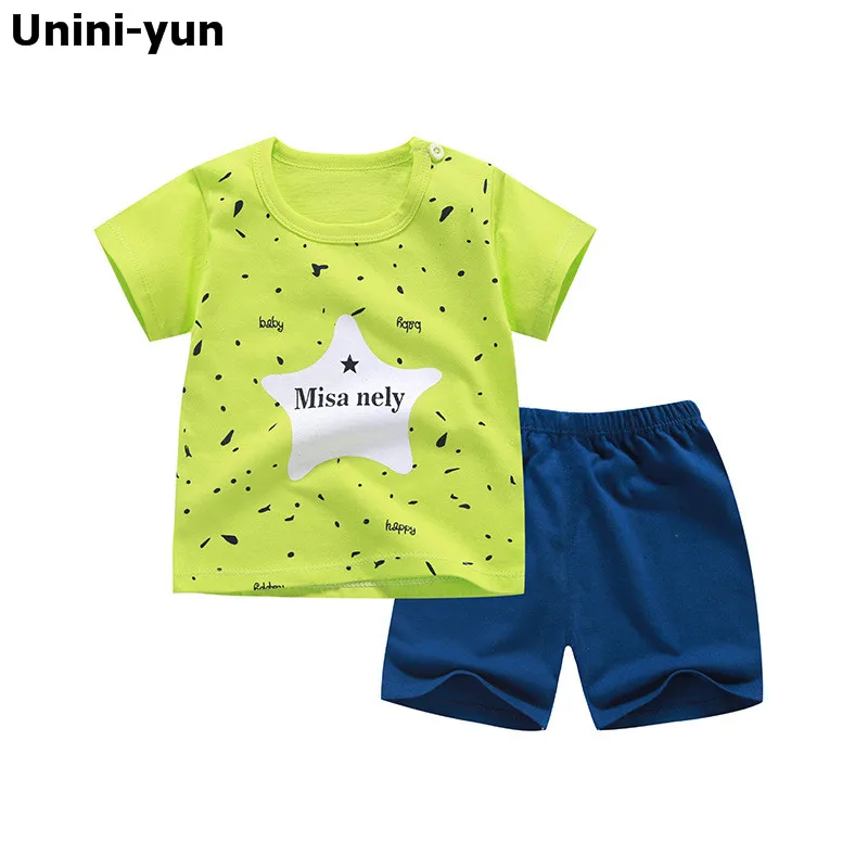 

2PCS Suit Baby Boy Clothes Children Summer Toddler Boys Clothing set Cartoon 2018 New Kids Fashion Cotton Cute Stars Sets 9M-6Y