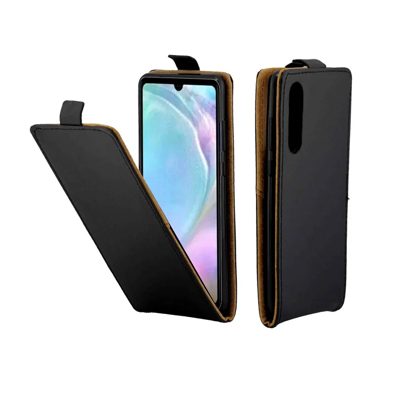 Деловой кожаный чехол для Huawei P30 вертикальный откидной Чехол с отделением карт