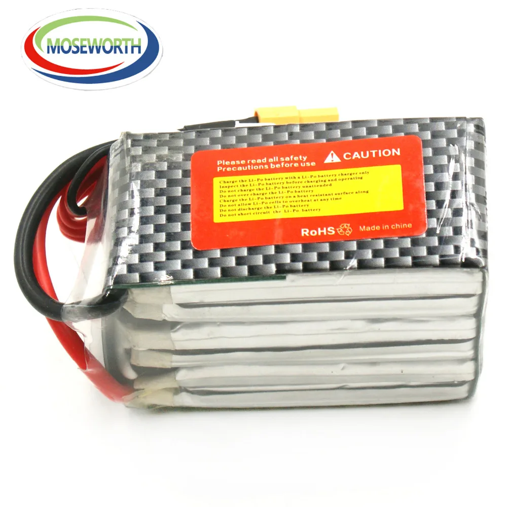 MOSEWORTH 6S 22 2 V 1200mah 40C RC LiPo батарея для вертолета квадрокоптера самолета дрона