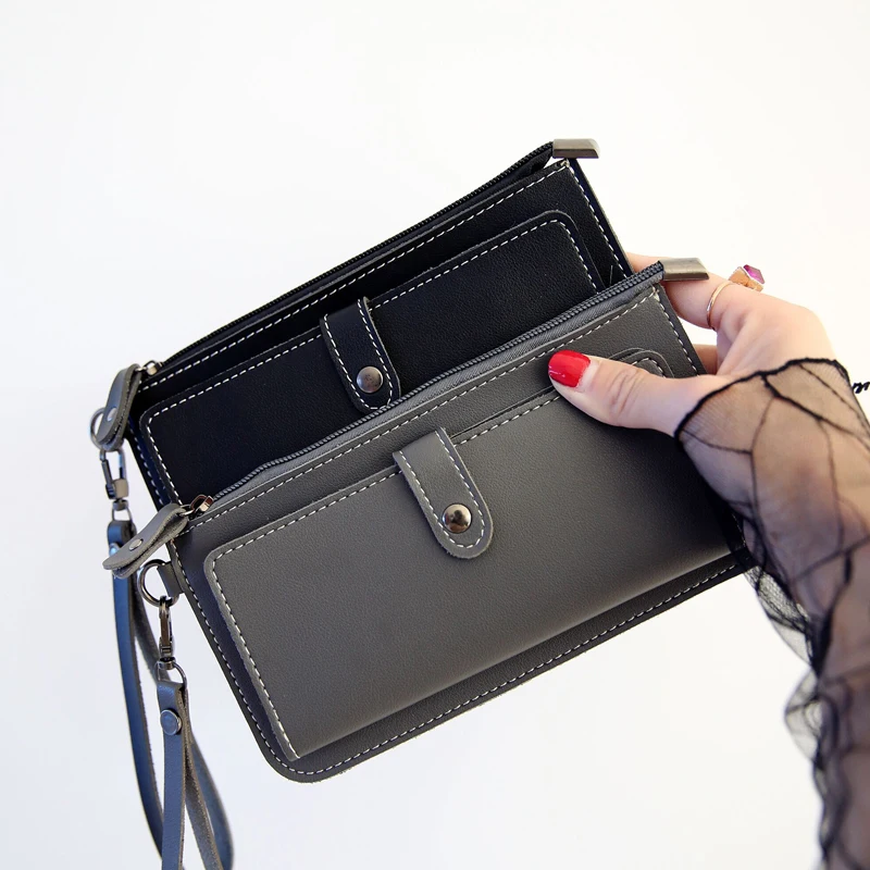 Новинка 2019 винтажные кошельки женский кошелек держатель для карт клатч кожа