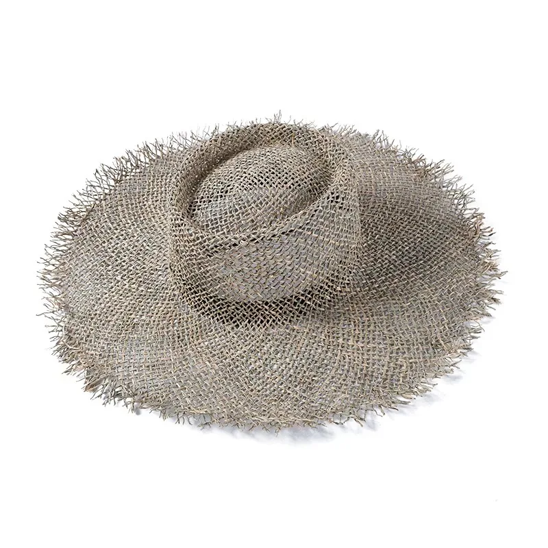 straw green Модные дышащие зеленые соломенные пляжные шляпы от солнца для женщин, размер 56-57 см, крутая женская летняя шляпа, Прямая поставка - Цвет: straw green