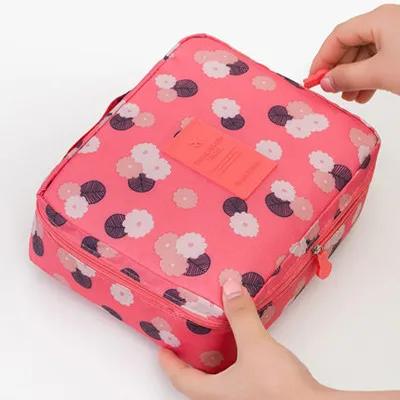 Red Flower Bag Женская туристическая организация, красота, косметичка для хранения косметики, милые дамские моющиеся сумки, сумочка, сумка, аксессуары, товары - Цвет: Red Flower Bag
