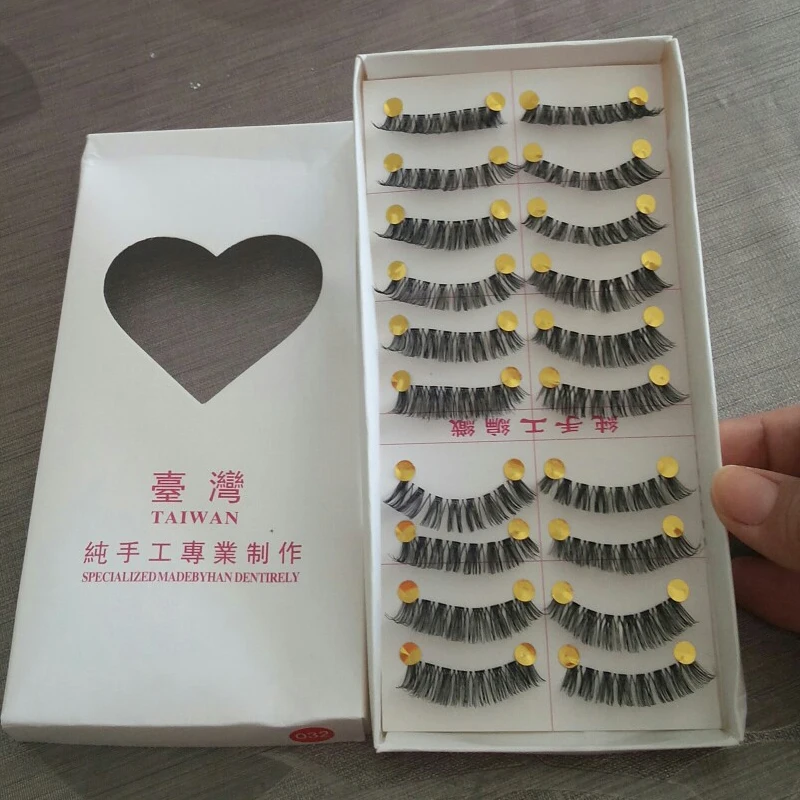 10 пар мягких ресничек для макияжа ручной работы натуральные модные накладные