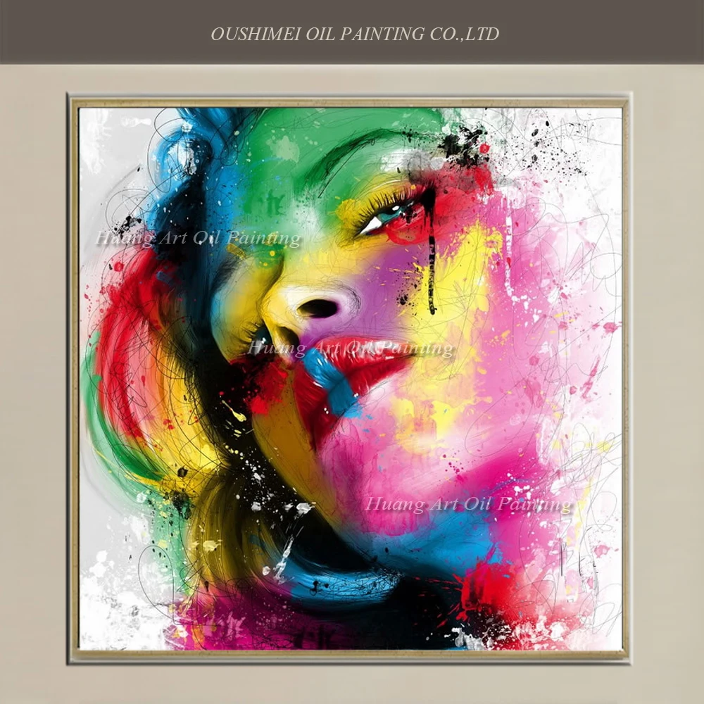 Новая ручная роспись маслом домашний Настенный декор живопись персонажей на