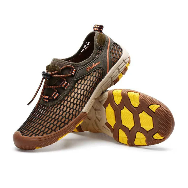 CNZLRMB Mesh Breathable Outdoor Anti-skid Hiking Shoes Men Trekking Mountain Climbing Sneakers Walking For Size 46 47 | Спорт и