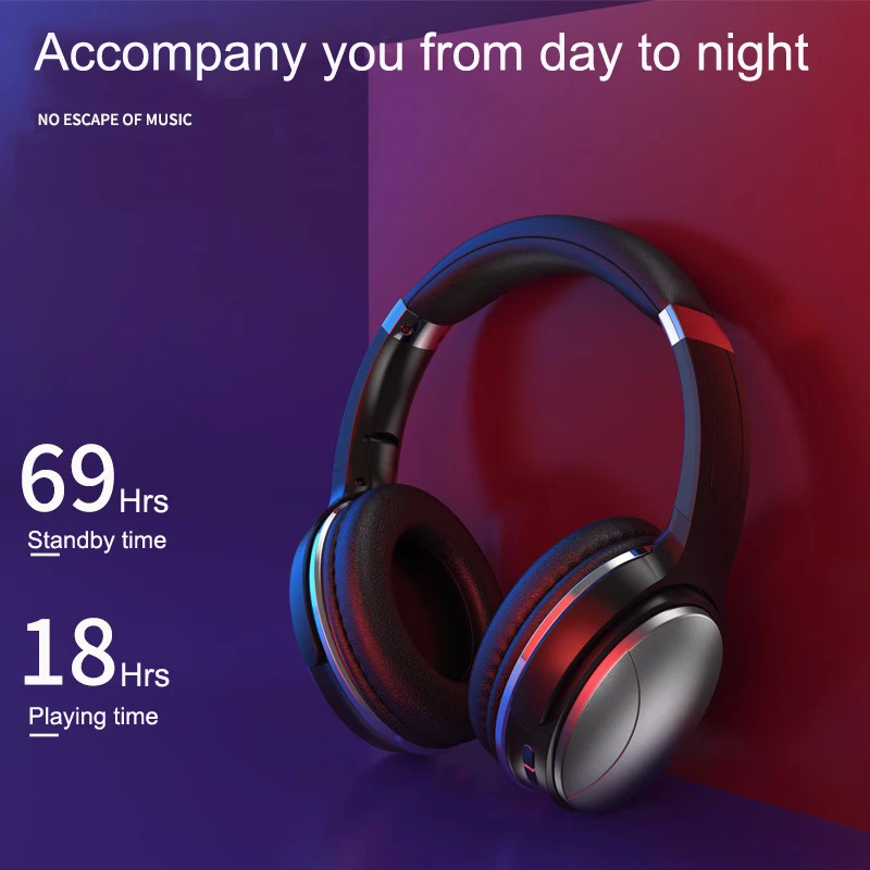 Bluetooth наушники беспроводные с шумоподавлением складные Регулируемая гарнитура