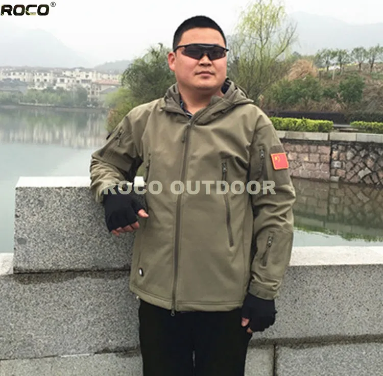 ROCOTACTICAL Мужская водонепроницаемая ветровка тактическая куртка Мягкая оболочка армейская Военная армейская куртка черная/серая/армейская зеленая XS~ XXXL