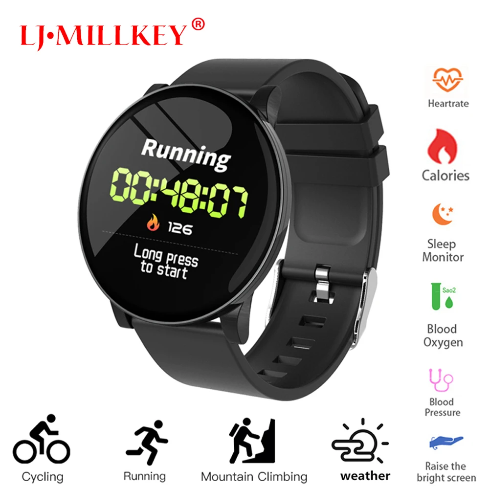 Умный Браслет, погода, погода, монитор сердечного ритма, водонепроницаемый, SmartBracelet, фитнес-трекер, спортивный, умный Браслет