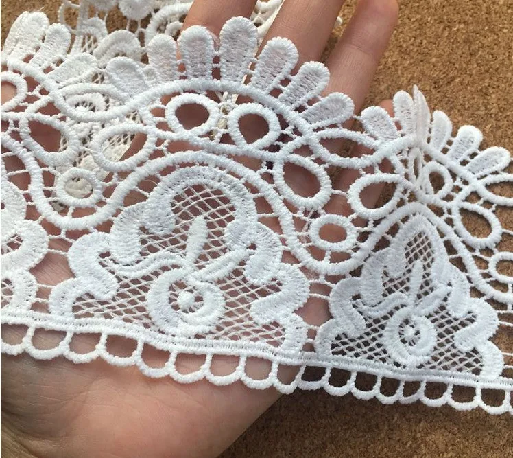 5 ярдов/пакет высокого качества нежный из молочного шелка с отделкой