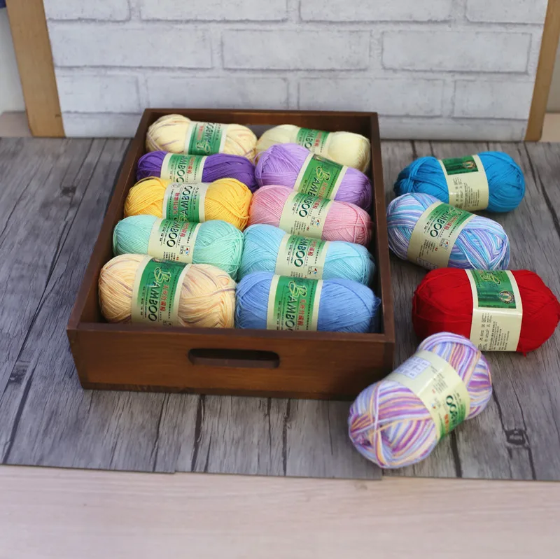 50 г/шар Натуральный Бамбуковый хлопок ручная вязка Детская хлопчатобумажная