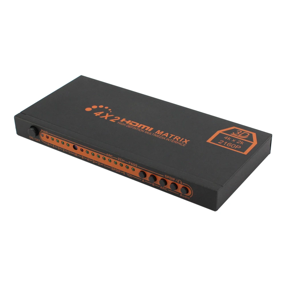 KVM HDMI матрица 4X2 4in2 или наружу 4x2 HDMI matria 4 канала переключатель HD сплиттер