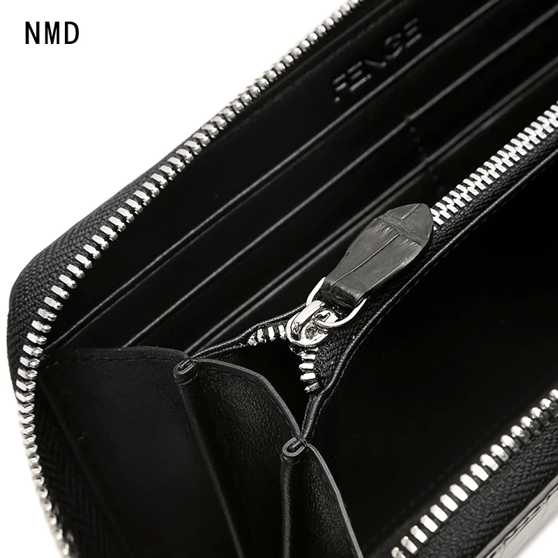 NMD классический деловой стиль подлинный крокодиловый живот молния закрывающий