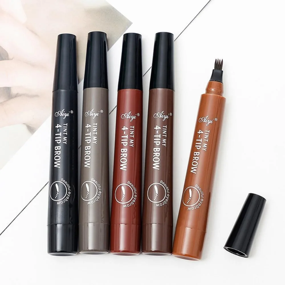 Microblading карандаш для бровей водонепроницаемый вилка кончик бровей Карандаш для татуировки длительный Профессиональный тонкий эскиз жидкий карандаш для бровей