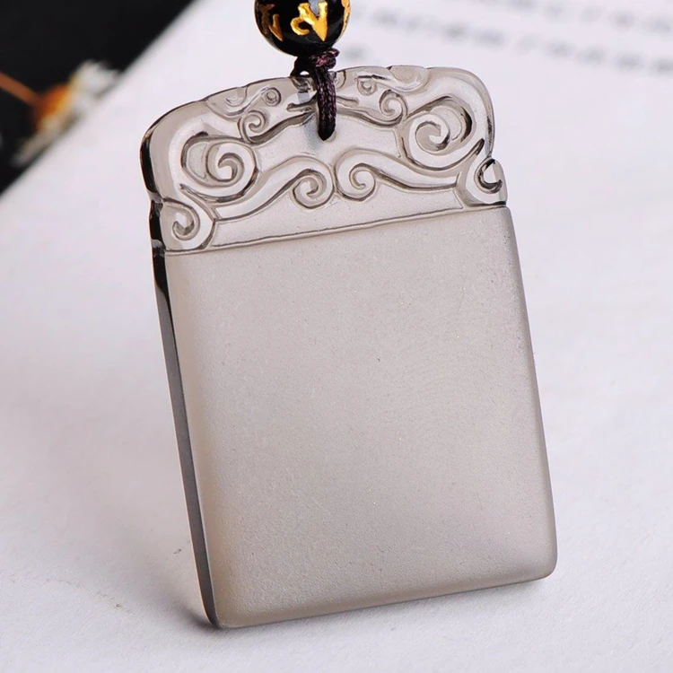 

Цепочка с подвеской из натурального обсидиана для мужчин и женщин