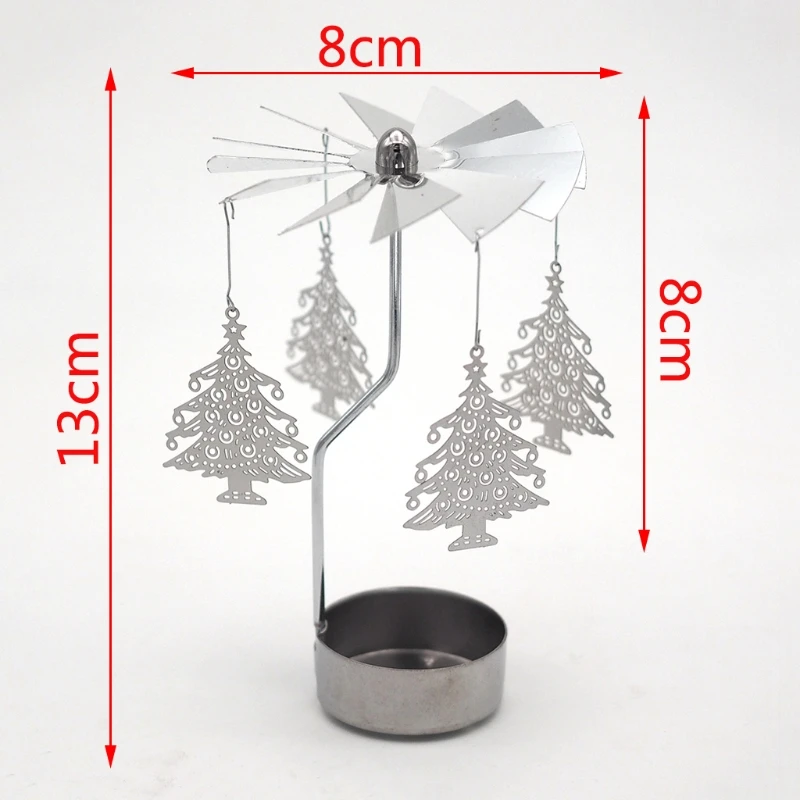 Newest Rotary Spinning Tealight Candle Metal Tea Light Holder Carousel Home Gift | Дом и сад