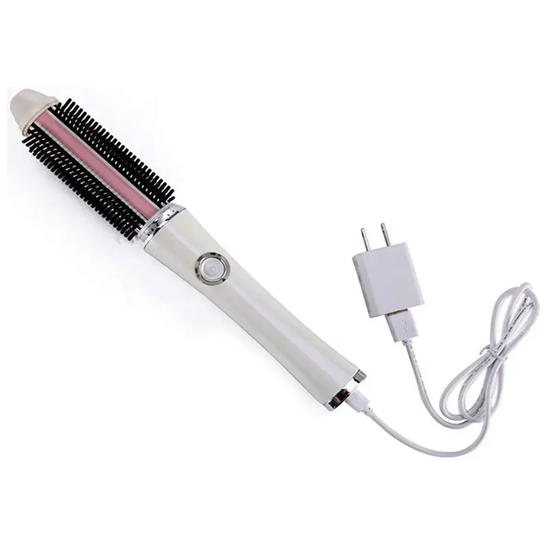 Портативный Usb беспроводной мини-бигуди для волос 2 в 1 выпрямитель щетка батарея