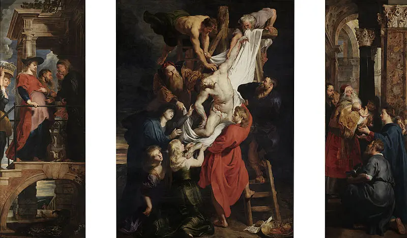 

3pcs -Religious Christ Jesus TOP decorative art -Flemish artist Peter Paul Rubens - Descent from the Cross print art painting